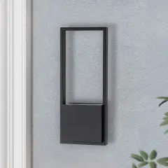 C Cattleya 1-Light Matte Black Integrated LED Outdoor Wall Light Sconce