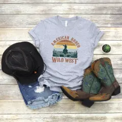 Simply Sage Market Women's American Rodeo Wild West Short Sleeve Graphic Tee