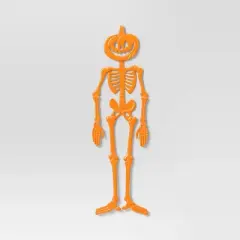 59" 3D Jointed Jack Skeleton Halloween Decorative Prop Orange - Hyde and EEK! Boutique&trade;