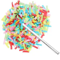 Colorful Confetti Wands 8 Pack Biodegradable Tissue Paper for Wedding Party, Celebration and Brithday, 14"
