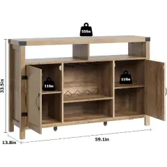 Jojoka MDF + PB Triamine Board U7 Thick 130L Cabinet, 130cm, Original Wood Color