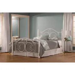 Queen Ruby Bed with Rails White - Hillsdale Furniture