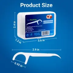 YEVYO 100 PCS Dental Floss Picks for Teeth Cleaning - 2-in-1 Tooth Flossers with Grip Handle Dental Pick - Ideal Flossing Picks for Adults, Office