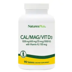 NaturesPlus Cal/Mag/Vit D3 with Vitamin K2 90 Tablets