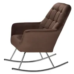 Gift Mark Deluxe Adult Rocking Chair with Chrome Legs