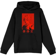 Dragon Ball Z Red Goku Character Black Graphic Hoodie