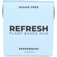 Refresh Gum - Gum - Peppermint - Case of 12 - 12 ct