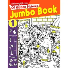 Jumbo Book of Hidden Pictures For Kids - Large Print by  Robert Cunningham (Paperback)