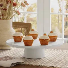 Porcelain Round Cake/Dessert Stand White - Threshold&trade;: Tabletop Serving Stand, 12" Porcelain Dessert Holder
