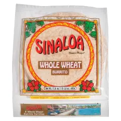 Sinaloa Burrito Size Whole Wheat Hawaii Wraps Tortillas - 17.6oz/8ct