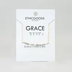 ETHIC GOODS Women's Dainty Stone Morse Code Necklace [GRACE]