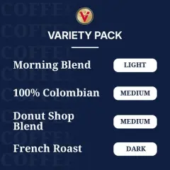 Victor Allen's Coffee Variety Pack (Morning Blend, 100% Colombian, Donut Shop, French), 42 Count, Single Serve Coffee Pods for Keurig K-Cup Brewers