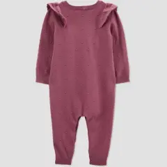 Carter's Just One You&reg;️ Baby Girls' Ruffle Dot Jumpsuit - Purple