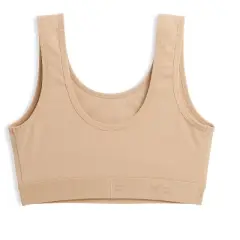 TomboyX Essentials Soft Bra, Cotton Scoop-Neck Wireless