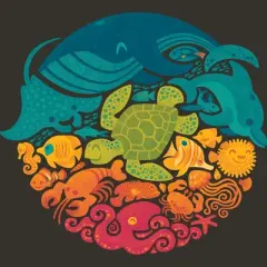 Junior's Design By Humans Aquatic Rainbow By Waynem T-Shirt