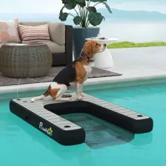 PawHut Inflatable Dog Boat Ramp, Floating Water Ramp for Dogs Up to 286 lbs, for Boat, Dock, Lake, Non-Slip, Safe & Easy