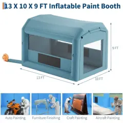 Inflatable Paint Booth, Inflatable Spray Booth Tent, Car Paint Tent with Air Filter System,Portable Spray Shelter for Car Motorcycle Paint