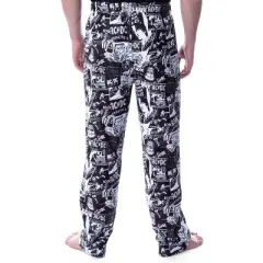AC/DC Pajama Pants Men's Allover Band Tour Poster Loungewear Sleep Pants Multi