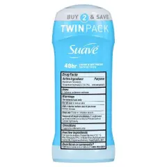 Suave Fresh Anti-Staining 48-Hour Antiperspirant & Deodorant Stick - 2.6oz/2pk
