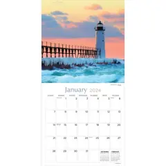 TF Publishing 2024 Wall Calendar 12"x12" Lighthouses