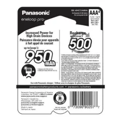 Panasonic Eneloop Pro AAA Rechargeable Batteries (4-Pack)