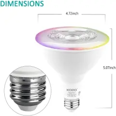 XODO Smart Wifi Light Bulb PAR38 E26 Dimmable Recessed  LB2 - 2 Pack