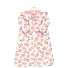 Hudson Baby Infant Girl Long Sleeve Plush Faux Fur Sleeping Bag, Wearable Blanket, Peach