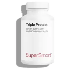 SuperSmart Triple Protect - with Quatrefolic, Magnesium, Garlic, Quercetin, Vitamin B6, B12 | Non-GMO & Gluten Free - 90 Vegetarian Capsules