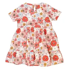 RuffleButts Baby Girls Short Sleeve Ruffle Dress