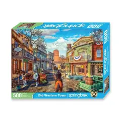 Springbok Old Western Town Jigsaw Puzzle - 500pc