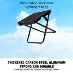 FURNIinspire Outdoor Portable Chair Compact Design with Storage Bag for Outdoor Adventures, Black, 10.24"*9.45"*9.45"