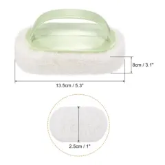 Unique Bargains Kitchen Sponge Washing Tools Scouring Pad Brush with Handle 4 Pcs