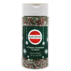 Mystic Sprinkles A Classic Christmas in Silver Sugar Crystals 4.2oz Bottle