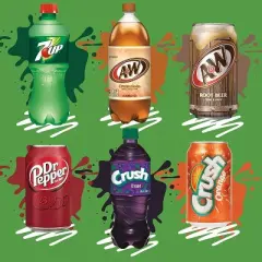 Jelly Belly 3 Pack Soda Pop Shoppe Jelly Beans Root Beer, A&W Cream Soda, Grape Crush, Orange Crush, 7Up, Dr. Pepper Grab & Go 3.5oz