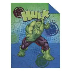 Marvel The Incredible Hulk Green, and Blue 4 Piece Toddler Bed Set