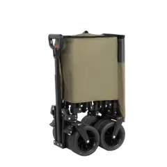 FURNIinspire Wheelbarrows And Lawn Carts Beach Wagon Lawn Cart Garden Cart, Heavy Duty Folding Utility Yard Cart, Green, 20.87"*42.91"*32.68"