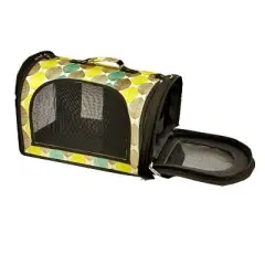 A&E Cage Company Excursion Small Soft Sided Turtle, Guinea Pig, Bird, Gerbil, Mouse, Chinchilla, Hamster, Ferret and Rat Carrier - Tan