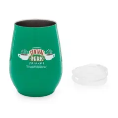 Silver Buffalo Friends Central Perk Double-Walled Stainless Steel Wine Tumbler | 10 Ounces