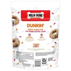Milk-Bone Dunkin Donut Vanilla Glaze Flavor Dipped Crunchy Dog Treats - 8oz