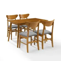 5pc Landon Rectangle Dining Set with Wood Chairs - Crosley