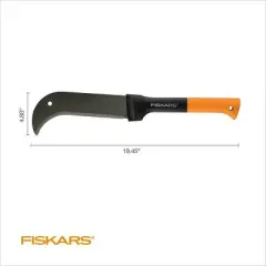 Brush Axe with Safety Sheath - Fixed Handle - Black/Orange