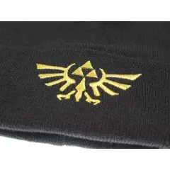 Legend Of Zelda Wingcrest Triforce Knit Cuff Beanie Hat Cap Black