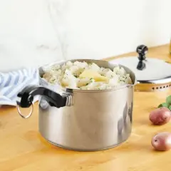 Farberware Classic Series 3qt Stainless Steel Straining Sauce Pan with Lid Silver