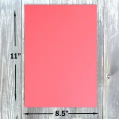 Hamilco Colored Cardstock Scrapbook Paper 8.5" x 11" Taffy Pink Color Card Stock Paper 50 Pack