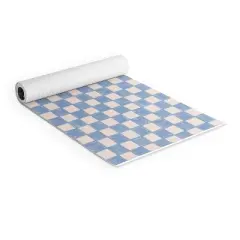 Schatzi Brown Alice Check Powder (6mm) 70" x 24" Yoga Mat - Society6