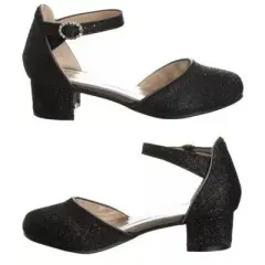 Badgley Mischka Girls Dress Heels - Short Heel Square Heel Close Toe Ankle Strap &ndash; (Little Kids/Big Kids)