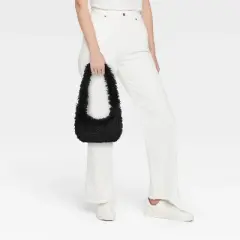 Slouchy Faux Fur Hobo Shoulder Handbag - Wild Fable&trade;