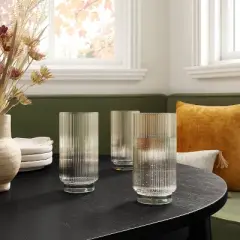 20.2oz Glass Ribbed Cassin Tall Tumbler - Threshold&trade;