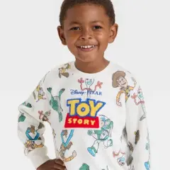 Toddler Boys' Disney Toy Story Fleece Sweatshirt - Off-White