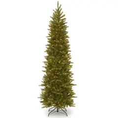 National Tree Company 6.5' Prelit Pencil Slim Grand Fir Artificial Christmas Tree Clear Lights